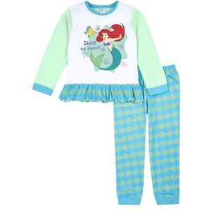 Disney Kleine zeemeerminpyjama voor meisjes | Ariel pyjama met ruches in de taille | Zeemeerminkostuum voor kinderen | Officieel cadeau merchandise -, Groen, 2-3 jaar