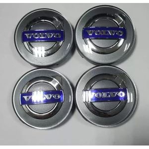 4 stuks Auto Wielnaafdoppen voor Volvo XC60 S60 S90 V40 60MM, Antiroest Naafdoppen Auto Velgen Beschermers Exterieur Decoratie Accessoires