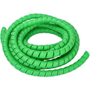 Spiraalvormige slangkabelbeschermer, 5 meter kunststof buisbeschermhoes slijtvaste spiraalbuis(Green,25mm inside diameter)