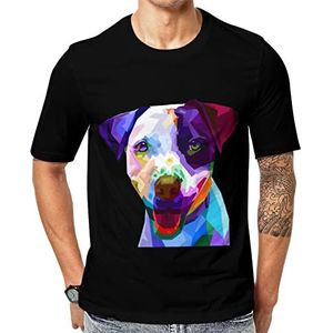 Kleurrijke Boston Terrier heren korte mouw grafisch T-shirt ronde hals print casual T-shirt tops XL