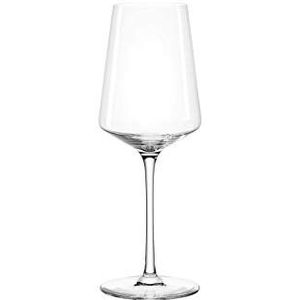 Leonardo Puccini Riesling-glas, 1 stuks, vaatwasmachinebestendig wijnglas, witte wijnkelk met getrokken steel, reuslingglas, 400 ml, 069540