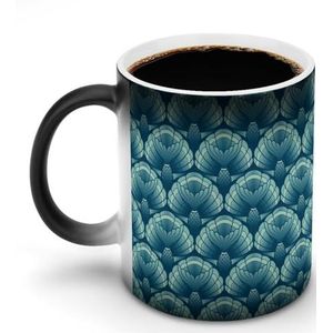 Zeemeermin schalen aanpassen Magic Heat Changing Mok Keramische Cup Koffie Mokken Warmtegevoelige Grappige Gift
