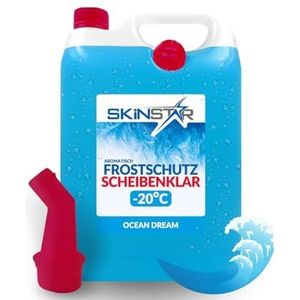 SkinStar Antivries van -20 °C met geur, effectieve ruitenreiniger, winter, gebruiksklaar, antivries ruitensproeier, helder zicht (5 l, Ocean-Dream)