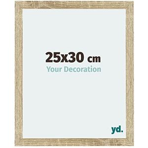 Your Decoration - Fotolijst 25x30 cm - MDF Fotolijst met Acrylglas - Ontspiegeld Glas - Uitstekende Kwaliteit - Sonoma Eiken - Mura,