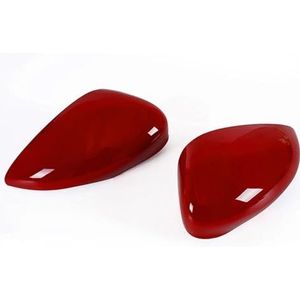 Losse Afdekkingen Voor Autospiegels Voor Ford Voor Fiesta Voor MK7 2009-2017 Rode Achteruitkijkspiegel Cover Side Wing Decor Behuizing Cap Auto Accessoires Auto Achter Zijaanzicht Spiegel