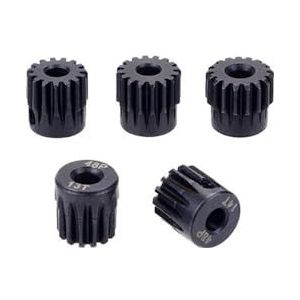 1pc 48DP 3.175mm 12t 13t 14t 15t 16T 17t 18T 19T 20T 22T 24T 25T Zwart Stalen Metalen Rondselmotor Gear Voor 1/10 Rc Model Auto Motor (Size : 17T)