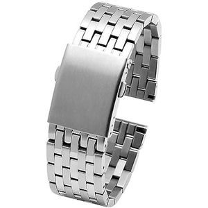 EDVENA Roestvrijstalen Horlogeband Compatibel Met Diesel DZ4316 DZ7395 7305 4209 4215 Heren Metaal Massief Pols Horlogeband Armband 24mm 26mm 28mm 30mm (Color : B Silver, Size : 30mm)