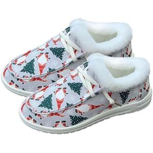 Dames wandelsneakers - Kerstmode ademende sneakers bedrukte veterschoenen - Comfortabel om schoenen te dragen voor paardrijden, werken, wandelen, wandelen, thuis Bittu