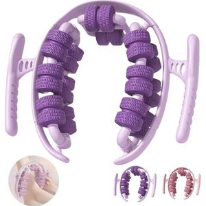 Massagerol, 28 rollen, beenmassageapparaat met 360° uitgebreide lymfedrainage, cellulitis massageapparaat, anti-cellulitis-roller, vacuümmassage voor cellulitis en fasciarol voor dijen (paars)