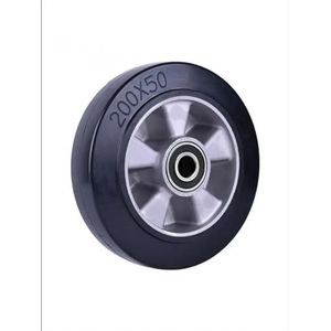1 stuks 20,2 cm (8 inch) trolley wiel stoel rubber wiel stille rubberen riem heavy duty 5/6/7/8/10 inch scooter universeel wiel