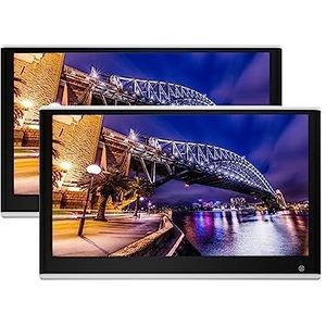 Draagbare dvd-speler voor videospelers op hoofdsteunen in auto's 4K Auto Hoofdsteun Monitor Touchscreen 1080P 13 Inch 3 + 32GB Auto Achterbank Videospeler HDMI Link met HD-roterend scherm (Color : 33