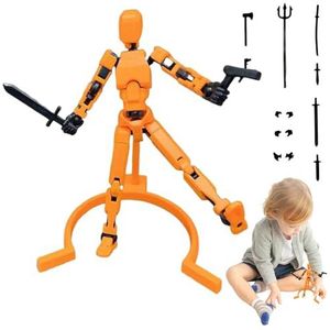 3D-geprinte figuur, 3D-actiefiguren, beweegbare robot actiefiguur met meerdere gewrichten, bureaudecoraties, unieke verzamelbare robot voor spelliefhebbers, jongens