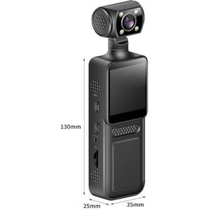 Minicamera 4K HD Draagbare digitale video Fitness-enthousiasteling Recorder Bodycam Infrarood Nachtzicht Fietscamcorder Sport DV(With 64GB card)