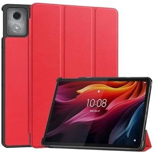 Opvouwbare standaard Smart Tablet Cover Geschikt for Lenovo Tab K11 Plus / M11 Plus 11.45inch 2024 Tablethoes met automatische slaap-/waakfunctie(Red,Tab K11 Plus 2024)