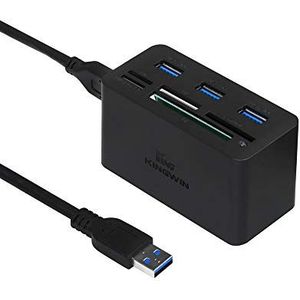 Kingwin KWCR-801U3 Super Speed All-In-1 USB 3.0 Kaartlezer + Hub Combo Componenten Overige