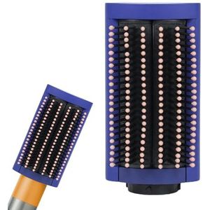 Grote stevige gladmakende borstelopzetstuk voor Dyson Airwrap HS01 HS05 HS08, multifunctionele stylist haarverstevigende droogkam voor Frizee-gevoelig haar om glad en steil te maken, blauw