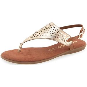 Aerosoles Dames Iole platte sandaal, goud/bruin metallic kunstleer, 6 UK