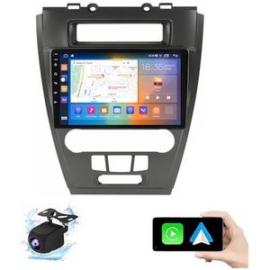 Android 13.0 2 Din Autoradio 9"" Touchscreen Auto Stereo Voor Ford Fusion Mondeo 2009-2012 Met Draadloze Carplay Android Auto GPS Navigatie AHD Omgekeerd Beeld Stuurwielbediening(P5(4G+64G))