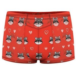 Wasberen en harten boxershorts voor heren, sexy shorts, mesh boxers, ondergoed, ademende onderbroek, string