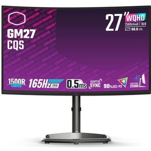 Cooler Master GM27-CQS - Curved Gaming Monitor - 27 inch - WQHD - 165 Hz - 0,5 ms MPRT