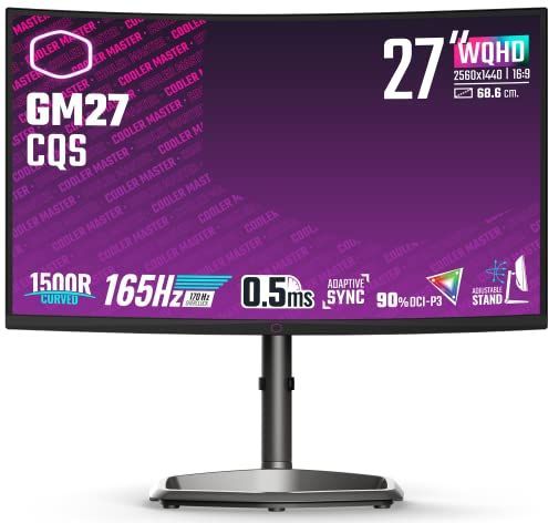 Cooler Master GM27-CQS - Curved Gaming Monitor - 27 inch - WQHD - 165 Hz - 0,5 ms MPRT