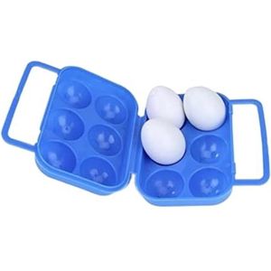 Eiermand Eierhouder Draagbare Opvouwbare Plastic Eierdragerhouder Opbergdoos Container Voor 6 Eieren Eieren Verzamelmand(1pcs)