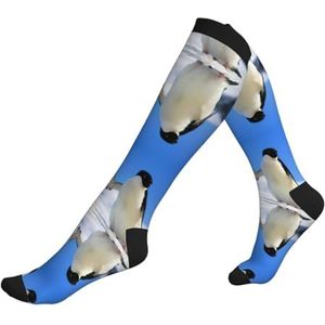 DEXNEL Pinguïn Compressie Sokken Voor Mannen Vrouwen 20-30 Mmhg Compressie Sokken Voor Sport Ondersteuning Sokken, Zwart, Eén Maat