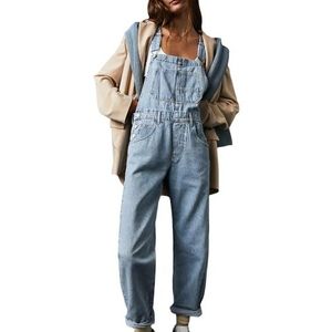 yk8fass Losse denim overall wi-7150, Lichtblauw, 4