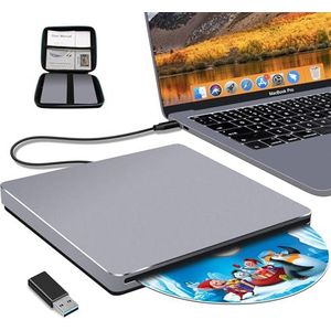USB C Superdrive NOLYTH USB3.0 Externe DVD CD Drive Externe DVD CD Burner Drive compatibel met MacBook Air/Pro/Laptop/PC/Windows 10