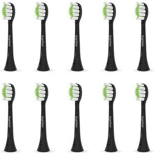 Vervangende Tandenborstelkoppen - Zwart - Compatibel met HealthyWhite en EasyClean - 10 Stuks