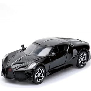 Gegoten lichtmetalen automodel Voor Bugatti 1:32 Automodel Metalen Diecasts & Speelgoedvoertuigen legering auto Decoratie Speelgoed (Color : Black)