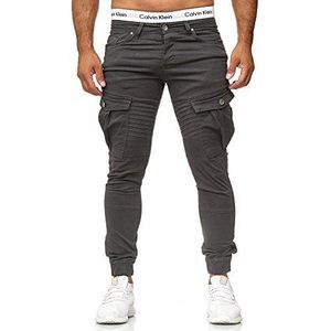 Code47 Heren Chino Jogg Jogger Jeans Slim Fit Cargo Stretch W29-W38 Herenbroek Heren Jeans Denim Denim Jeans Pocket Broek Design Casual Broek Broek, antraciet, 30 Slim