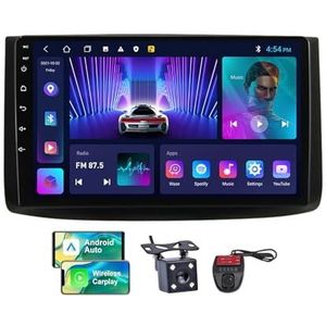 Android 13 Autoradio 2 DIN Compatibel met Chevrolet Aveo T250 2006-2012 9 Inch Touchscreen Carplay en Android Auto met Bluetooth/FM RDS/Bediening op het stuur/Achteruitrijcamera(NF-1)