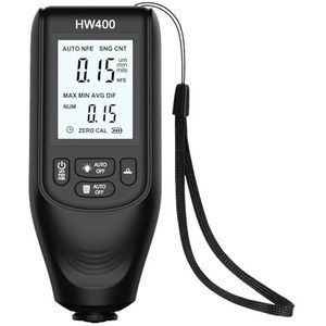 Diktemeter, 0-2000UM digitale laagdiktemeter Hoge precisie FE/NFE autolakmeter Resolutie 1um autocoating meetinstrumenten(Nero)