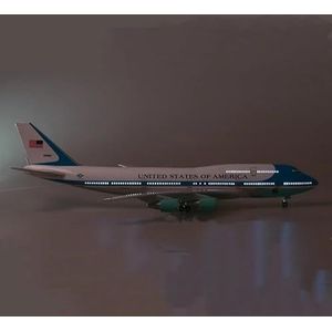 Vintage klassiekersvliegtuigen Voor Air Force One Boeing B747 Met Lichte Hars Vliegtuigen Vliegtuig Model Collectible Decoratie 47 Cm 1:150 Schaal Vliegtuigen