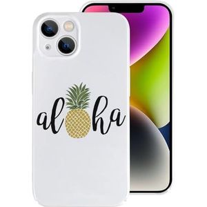 Hawaii Aloha ananas schattig hoesje voor iPhone 14/iPhone 14 Plus/iPhone 14 Pro/iPhone 14 Pro Max schokbestendige beschermende telefoonhoes