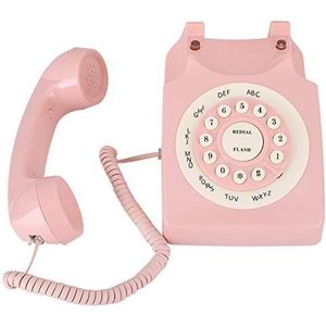 Retro - Huistelefoon - Roze - Europese Telefoonstijl - High-Definition Geluidskwaliteit