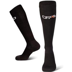 COMPRESSION FOR ATHLETES Hoogwaardige bamboe compressiekousen voor heren en dames, Zwart 2 paar, Small