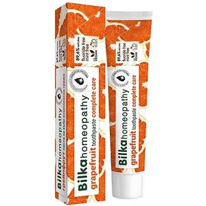 Bilka Homeopathy Tandpasta Grapefruit - Natuurlijke tandpasta met xylitol, beschermt tandglazuur en tandvlees, fluoridevrij, mentholvrij, suikervrij, 89,6% natuurlijke oorsprong, 75 ml