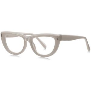 moomoobird Fashion bril anti-blauw licht TR90 montuur bril cat eye bril montuur voor mannen vrouwen, Lichtbruin frame