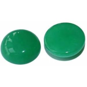 10 stks/partij natuursteen 6 8 10 12 14 16 18 20mm kralen ronde kralen cabochon cameo fit hanger voor sieraden charme diy ketting-groene jade-14mm
