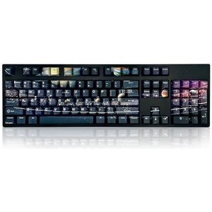 GUNMJO PBT Dye-Sublimation Astronaut Keycaps voor Gaming Toetsenbord met Cherry Gateron MX-schakelaars Mechanisch Toetsenbord, OEM-profiel 61/87/Full 104 Toetsen Amerikaanse lay-out compatibele