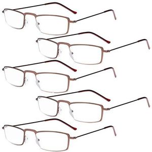 Eyekepper - Halve Ogen Stijl Leesbril - Bruin - +1,25