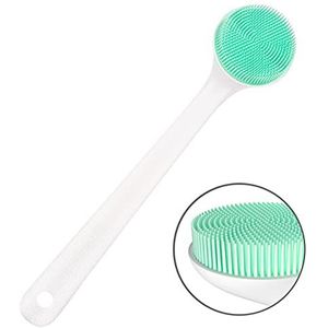 V-TOP Siliconen rugborstel met lang handvat, badbody scrubber-borstel voor douche met zachte borstelharen, perfecte rugafschilferingsborstel voor dames en heren, BPA-vrij, antislip