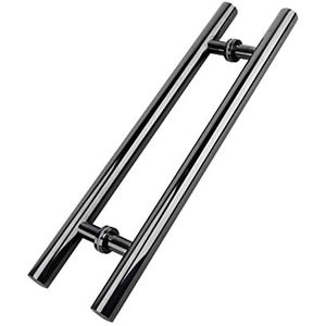 LKAMCBZMF Schuif de schuifdeurgreep, schuifdeurgreep voor schuifdeuren voor houten en glazen deuren, ronde hardware-handgreep met accessoires, zwart, 100 cm x 80 cm