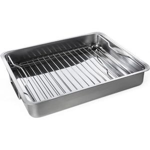 IKEA KONCIS - Braadpan met Grillrek, RVS - 40x32 cm