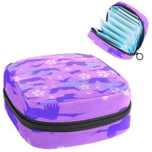 Opbergtas voor maandverband Pads, Menstruatie Cup Pouch, Periode Bag Organizer voor vrouwelijke Pads Tampons, Kranen met wolken