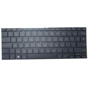 Laptoptoetsenbord voor ASUS voor Zenbook 14 voor Flip voor OLED UP3404 UP3404V UP3404VA Blauw met achtergrondverlichting België BE/Frans FR/Portugees PO/UK(Blue UK)