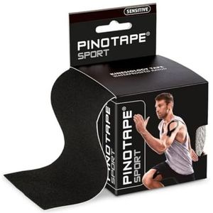 Pinotape Sensitive XL en XXL - Kinesiologie Tape - Zwart/Zwart - Voor grote spiergroepen - Extra milde acrylaatlijm - XL (7,5 cm x 5 m) - 3 tapes
