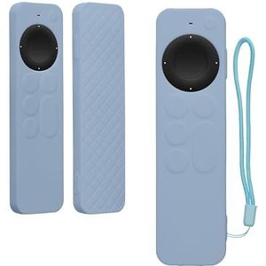 kwmobile hoes compatibel met Apple Siri Remote 3rd / 2nd Gen hoes - Siliconen anti-slip hoes voor afstandsbediening in lichtblauw